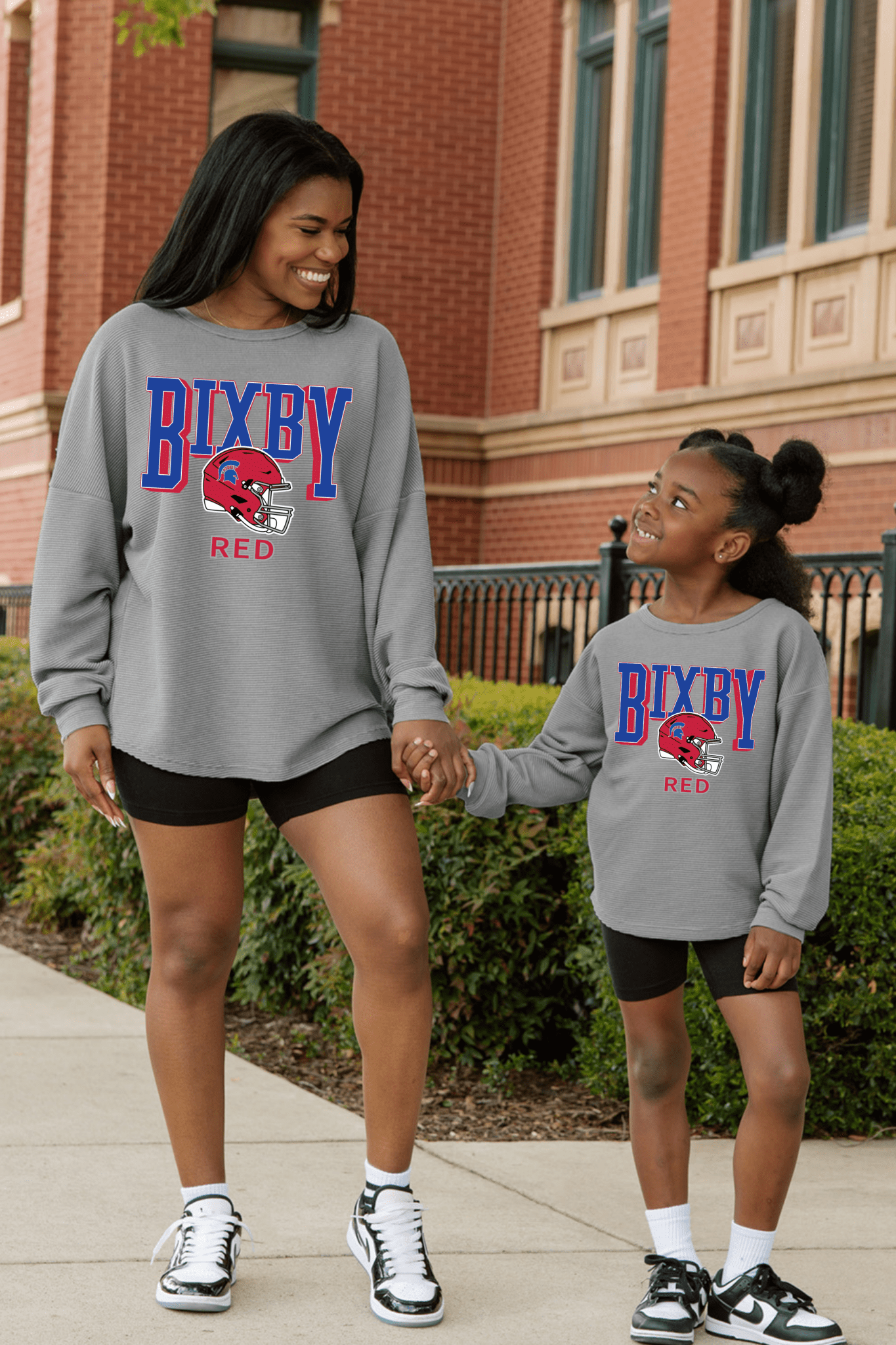 BIXBY RED FOOTBALL WASHED CORDED PULLOVER - The Club