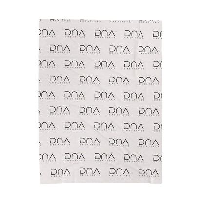 Plush Velveteen Blanket — Soft Logo Print Throw for Home & Gifts