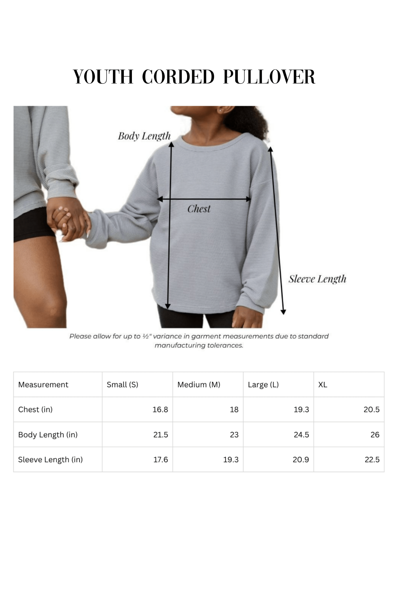 BIXBY SPARTANS YOUTH WASHED CORDED PULLOVER - The Club