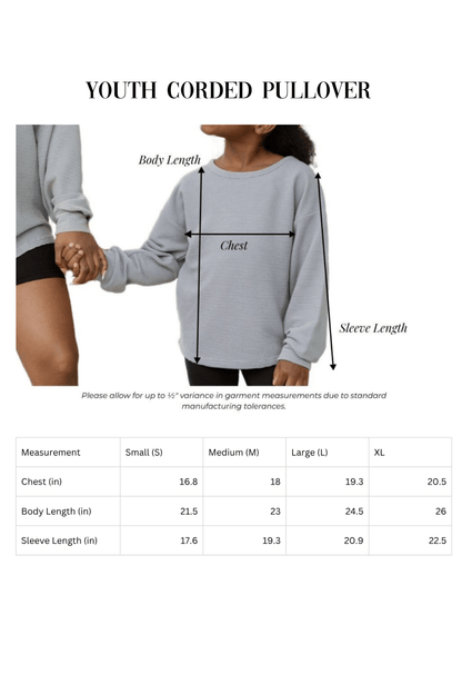 BIXBY SPARTANS YOUTH WASHED CORDED PULLOVER - The Club