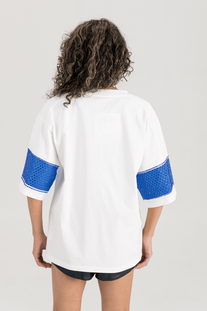 BIXBY SPARTANS VARSITY RHINESTONE STRIPE TEE - The Club
