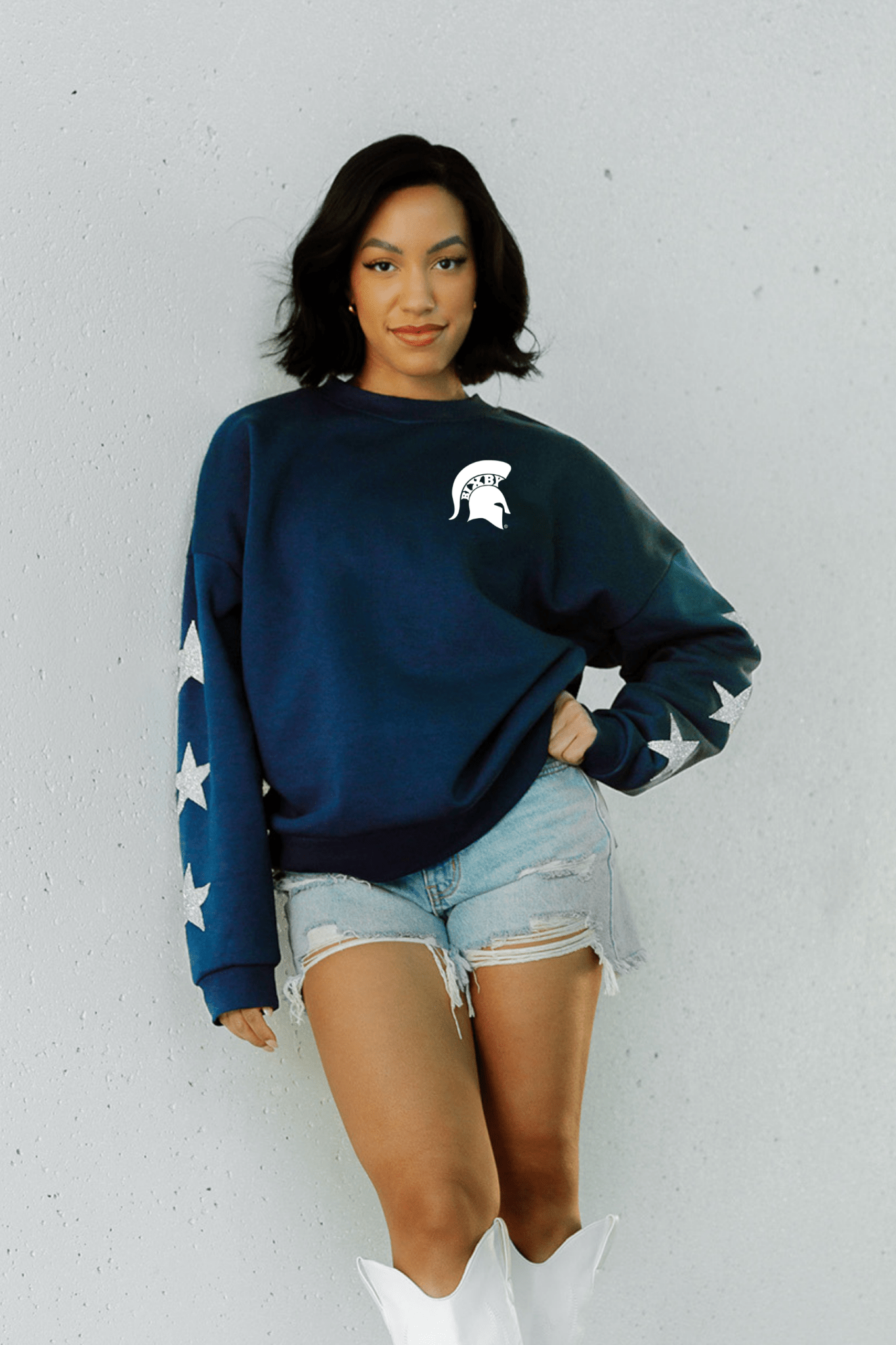 BIXBY SPARTANS RHINESTONE SLEEVE ALLSTAR SWEATSHIRT - The Club