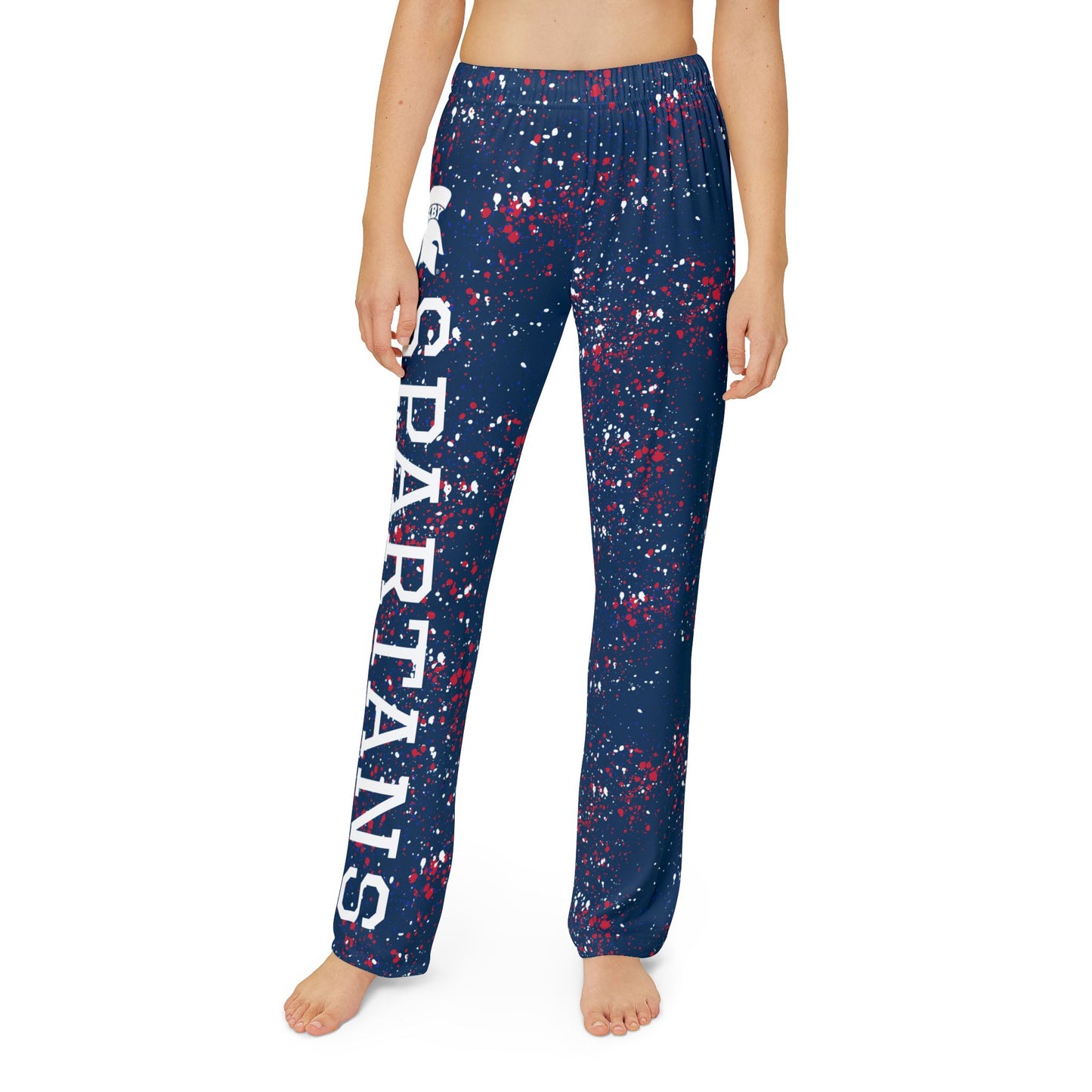 Kids Lounge Pants - Navy Splatter 'SPARTANS' Lounge Pants for Youth