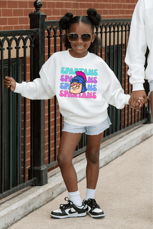BIXBY SPARTANS YOUTH PREMIUM FLEECE CREWNECK SWEATSHIRT - The Club