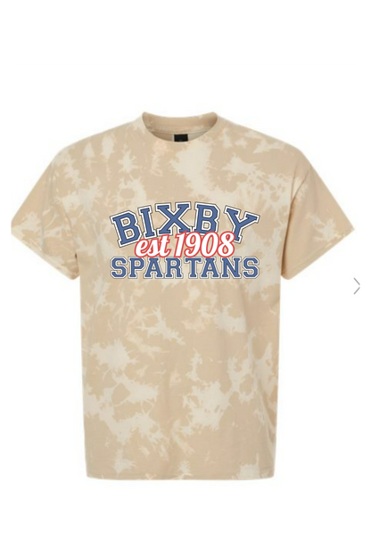 BIXBY SPARTANS RETRO TIE DYE TEE