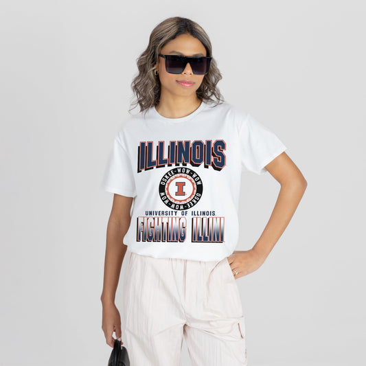 ILLINOIS FIGHTING ILLINI ALL-TIME CLASSIC SHORT SLEEVE FLOWY TEE
