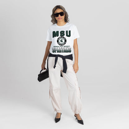 MICHIGAN STATE SPARTANS ALL-TIME CLASSIC SHORT SLEEVE FLOWY TEE