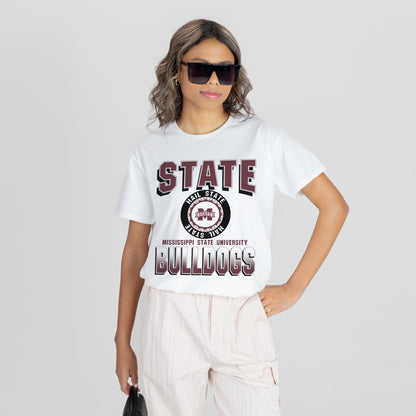 MISSISSIPPI STATE BULLDOGS ALL-TIME CLASSIC SHORT SLEEVE FLOWY TEE