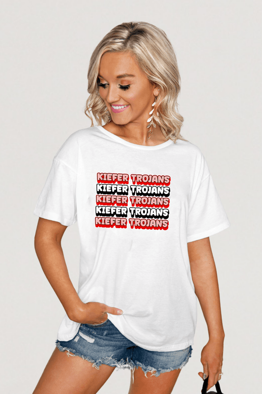 KIEFER TROJANS SHORT SLEEVE FLOWY TEE - The Club