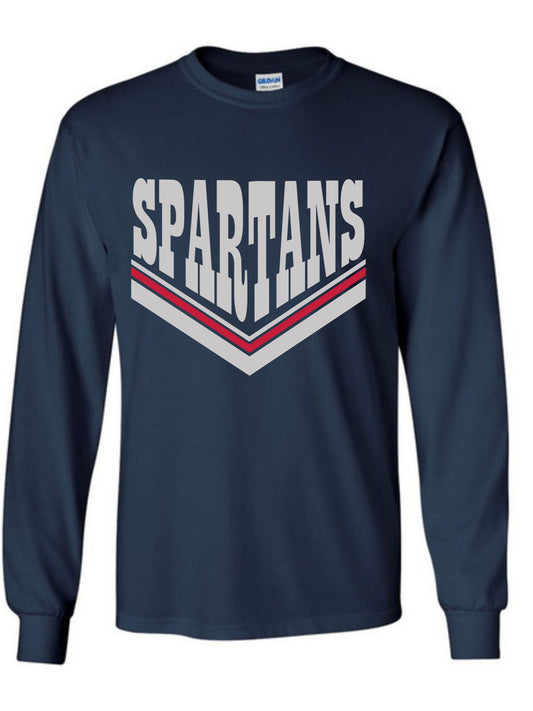 Spartans to a Point Long Sleeve Cotton Tee