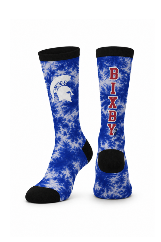 BCE - Blue Tie-Dye Sublimation Socks