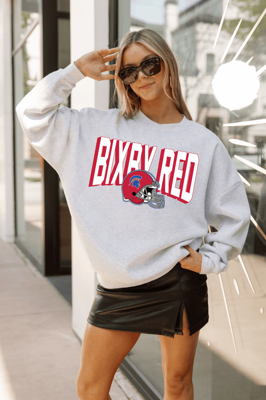 BIXBY RED FOOTBALL PREMIUM FLEECE CREWNECK SWEATSHIRT - The Club