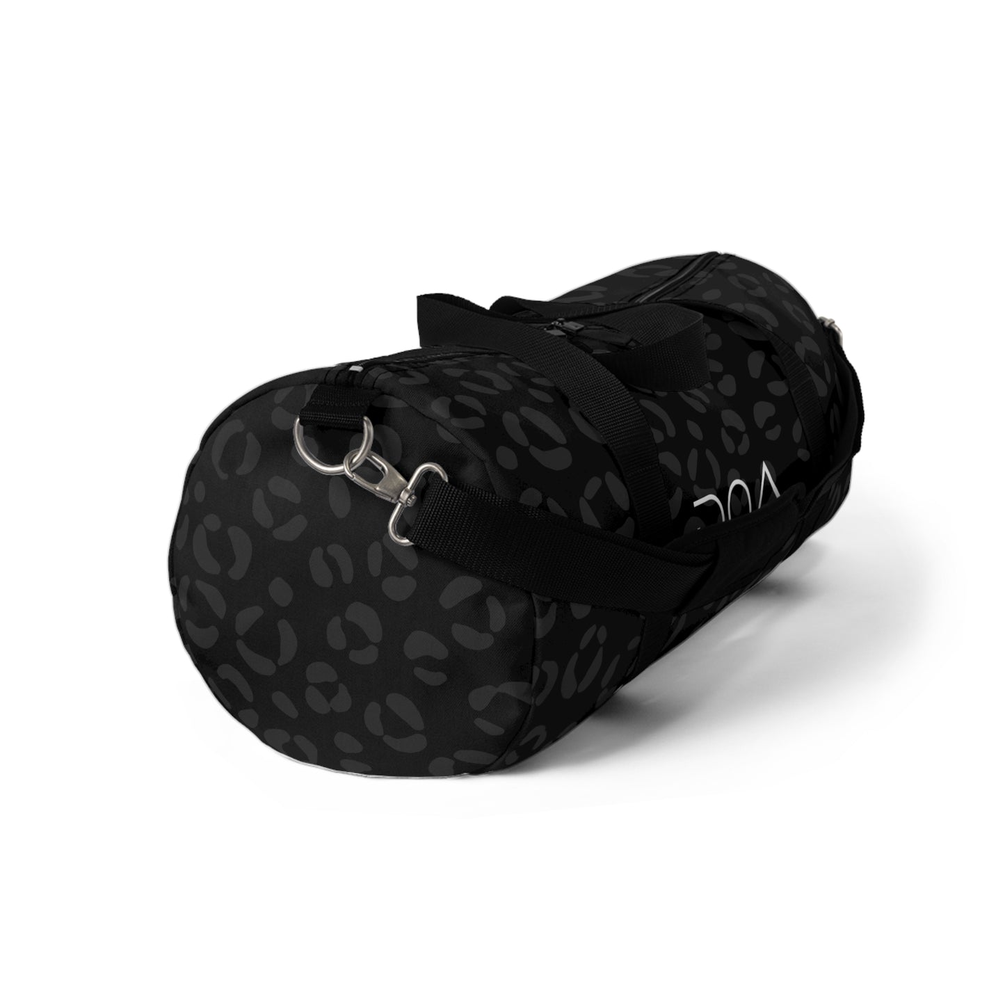 Leopard Print Duffel Bag with 'DNA Creatives' Logo — Travel Gym Weekender
