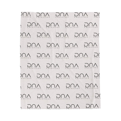 Plush Velveteen Blanket — Soft Logo Print Throw for Home & Gifts