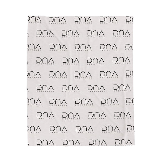 Plush Velveteen Blanket — Soft Logo Print Throw for Home & Gifts