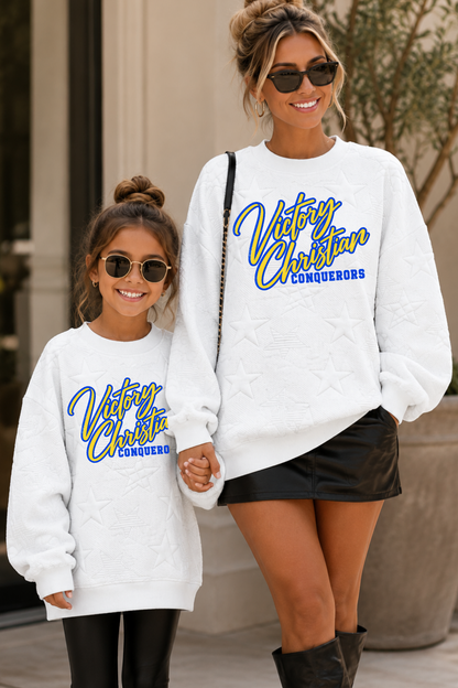 VC CONQUERORS STAR EMBOSSED SWEATSHIRT