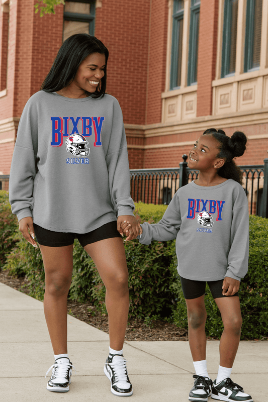 BIXBY SILVER FOOTBALL YOUTH WASHED CORDED PULLOVER - The Club