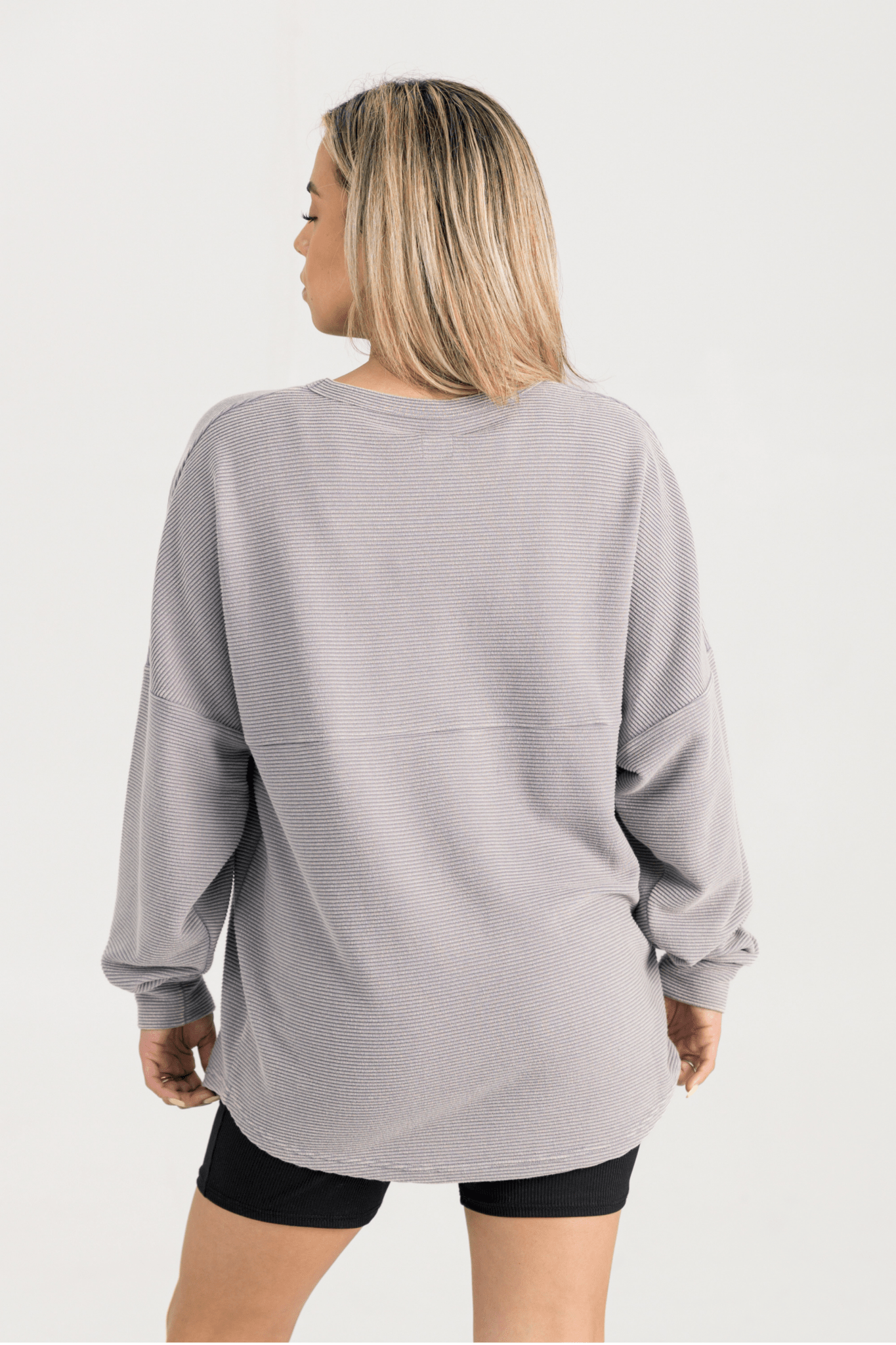 BIXBY WHITE FOOTBALL WASHED CORDED PULLOVER - The Club