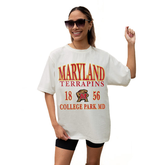 MARYLAND TERRAPINS UNITY RELAXED FIT SHORT SLEEVE CLASSIC CREWNECK TEE WITH RIBBED NECKLINE
