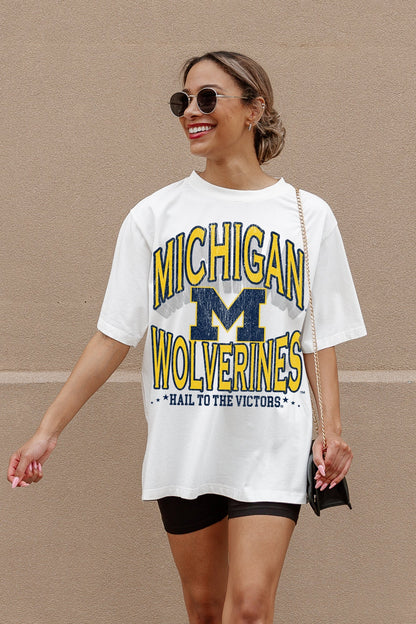 MICHIGAN WOLVERINES SHAKEDOWN OVERSIZED CREWNECK TEE