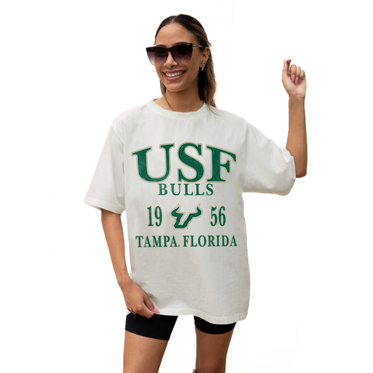 SOUTH FLORIDA BULLS UNITY RELAXED FIT SHORT SLEEVE CLASSIC CREWNECK TEE WITH RIBBED NECKLINE