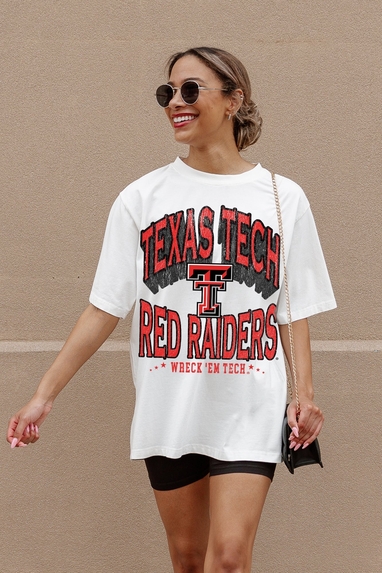 TEXAS TECH RED RAIDERS SHAKEDOWN OVERSIZED CREWNECK TEE