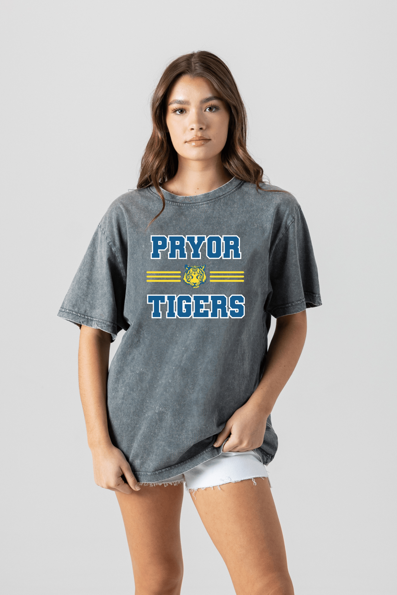 PRYOR TIGERS VINTAGE WASH BOYFRIEND TEE - The Club