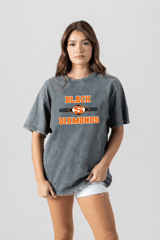 SALLISAW BLACK DIAMONDS VINTAGE WASH BOYFRIEND TEE - The Club