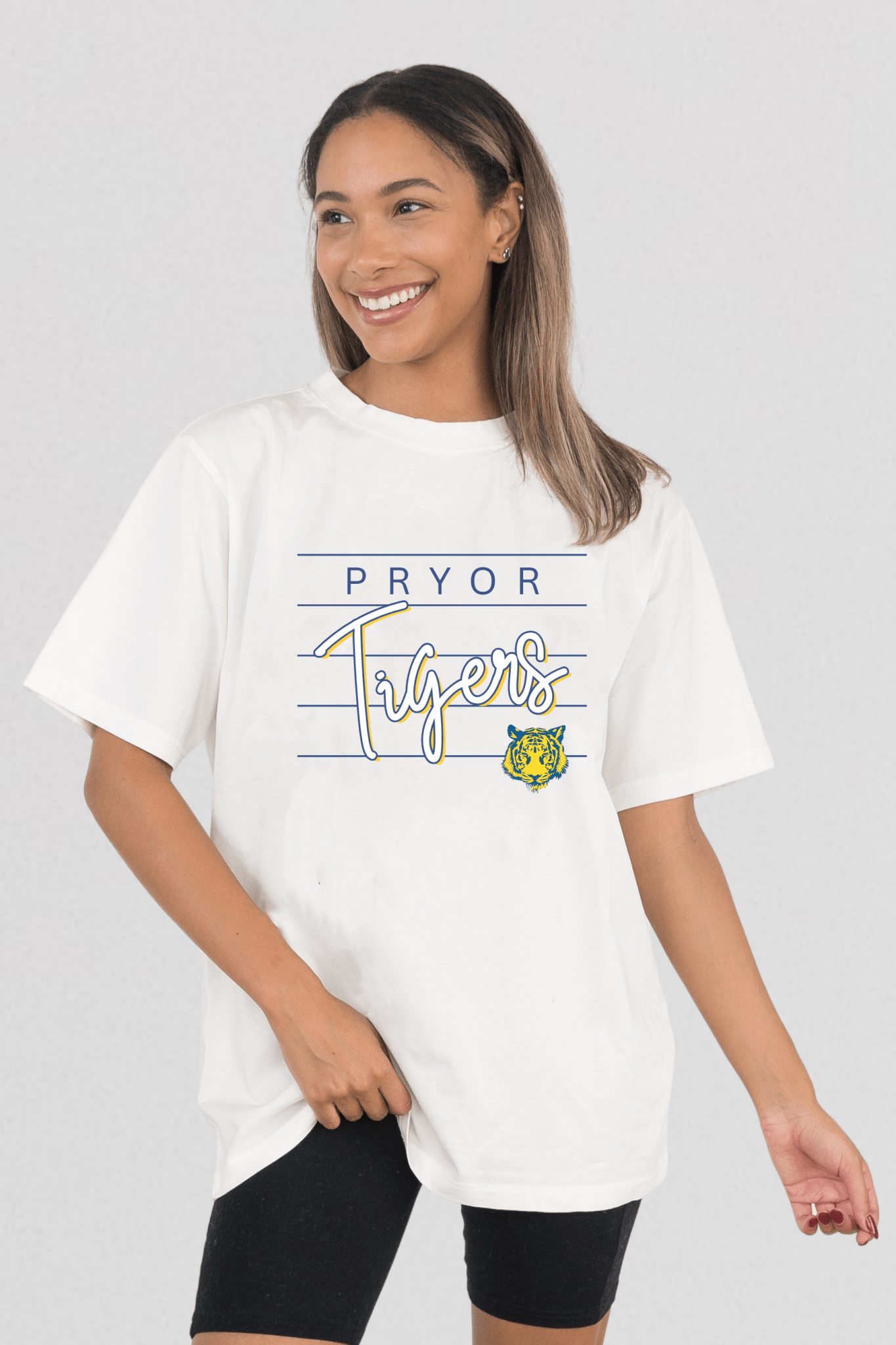 PRYOR TIGERS VINTAGE WASH BOYFRIEND TEE - The Club