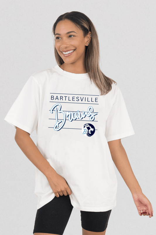 BARTLESVILLE BRUINS VINTAGE WASH BOYFRIEND TEE - The Club