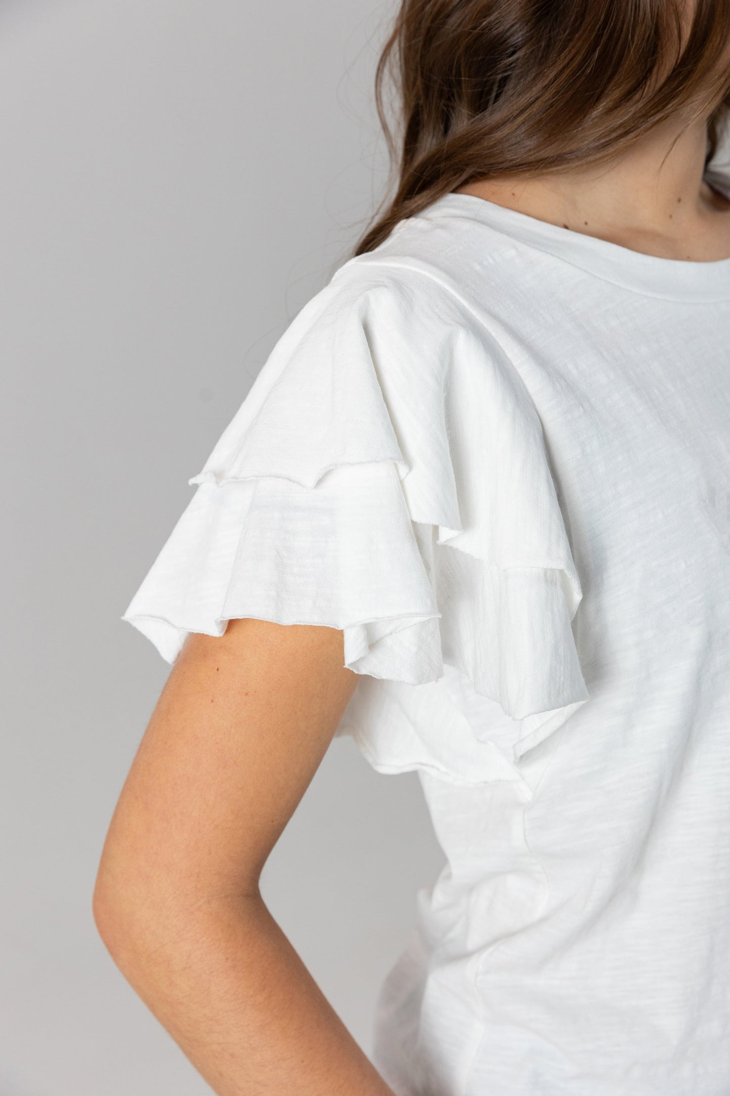 BAYLOR BEARS ALL IN TO WIN FLUTTER SLEEVE CREWNECK TOP