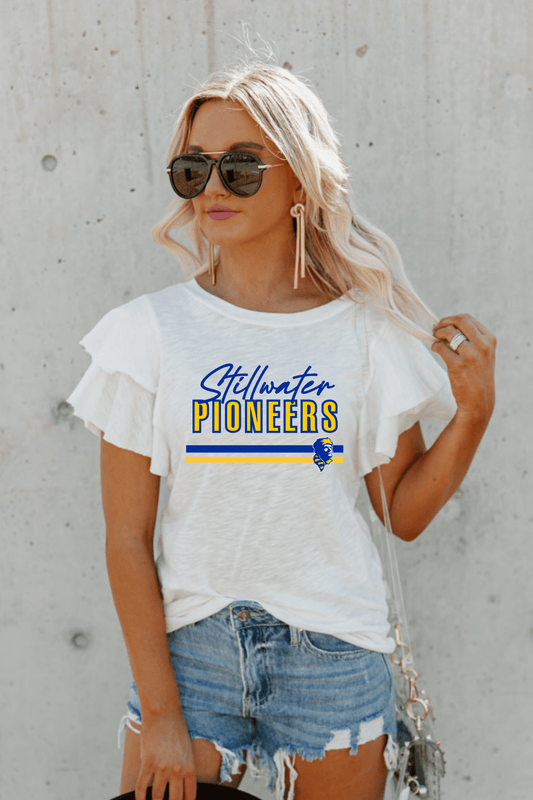 STILLWATER PIONEERS FLUTTER SLEEVE TEE - The Club