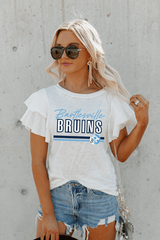 BARTLESVILLE BRUINS FLUTTER SLEEVE TEE - The Club