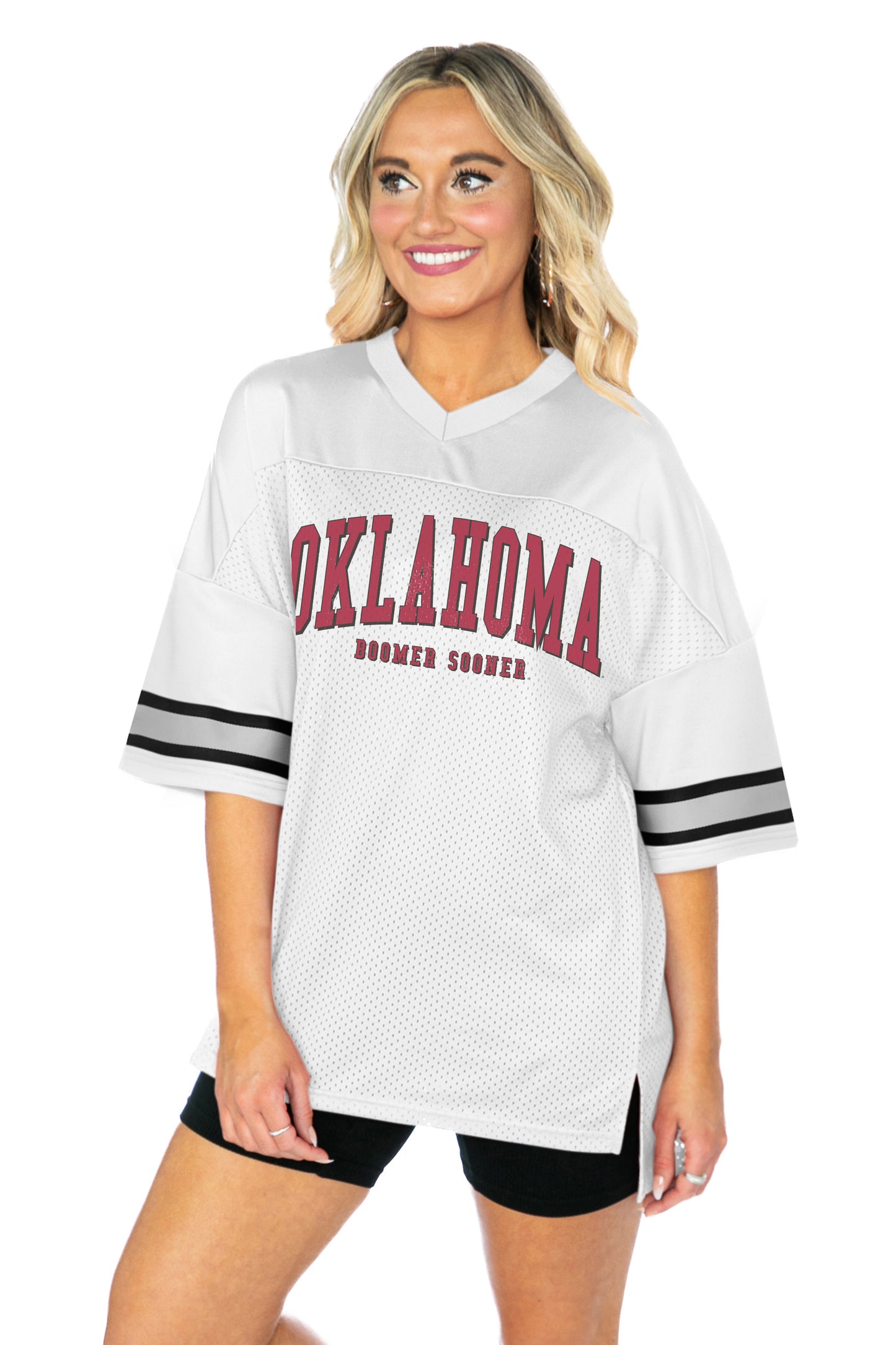 OKLAHOMA SOONERS OPTION PLAY ICONIC OVERSIZED FASHION JERSEY