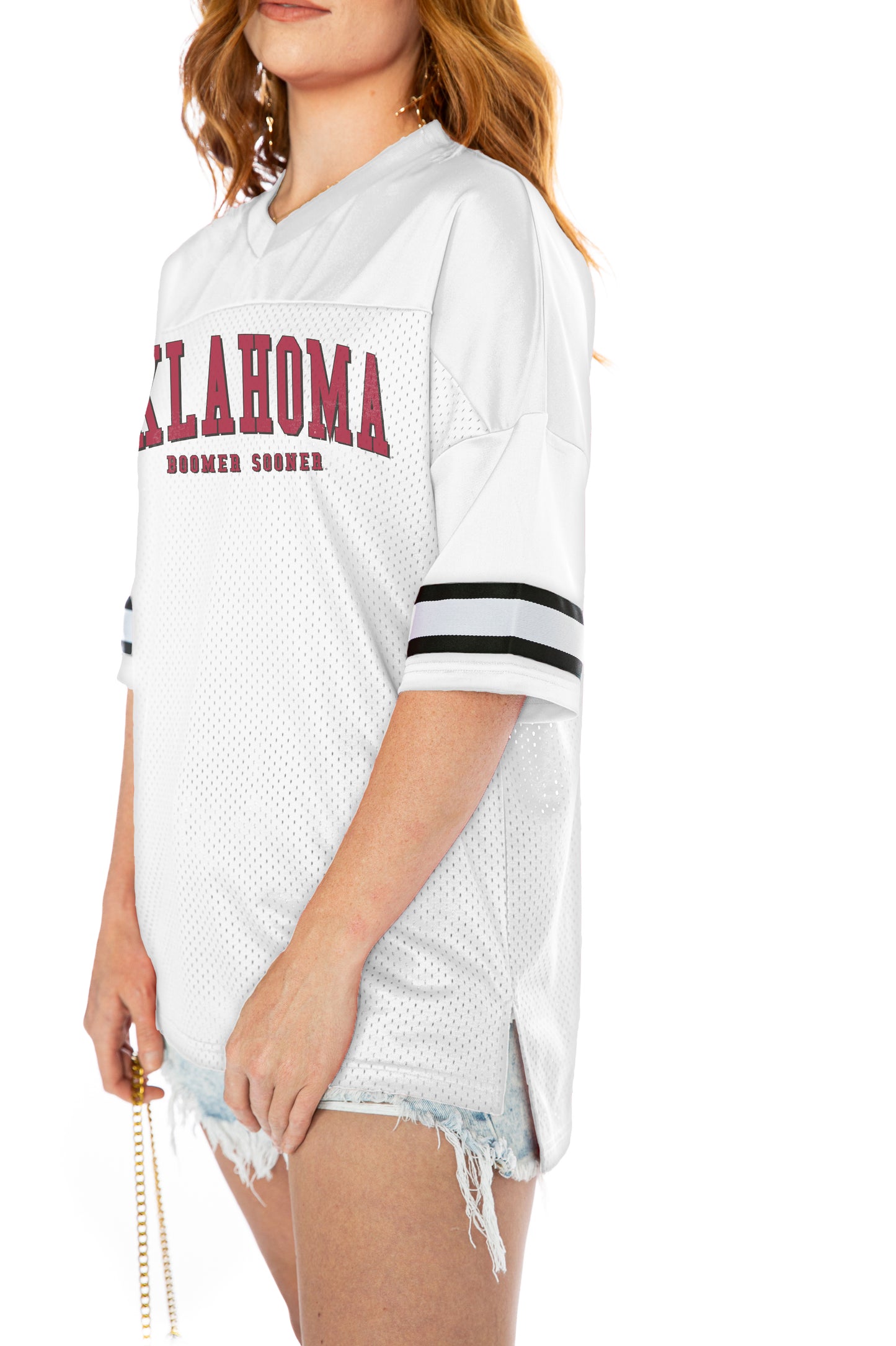 OKLAHOMA SOONERS OPTION PLAY ICONIC OVERSIZED FASHION JERSEY