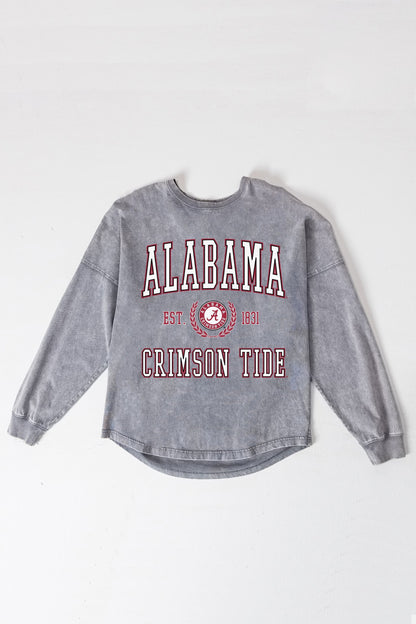 ALABAMA CRIMSON TIDE FINAL SCORE FADED WASH PULLOVER