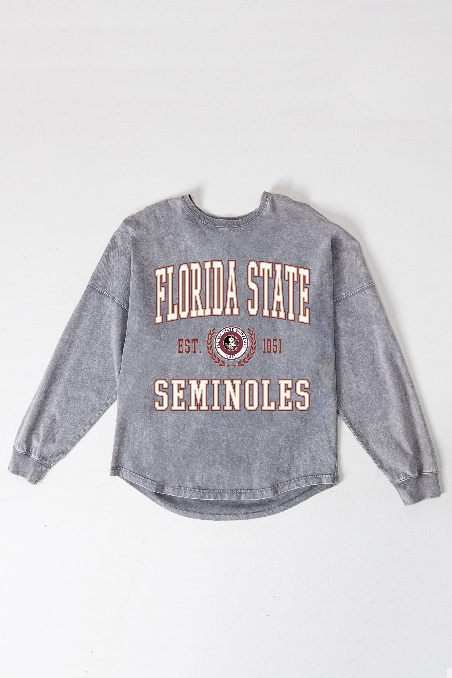 FLORIDA STATE SEMINOLES FINAL SCORE FADED WASH PULLOVER