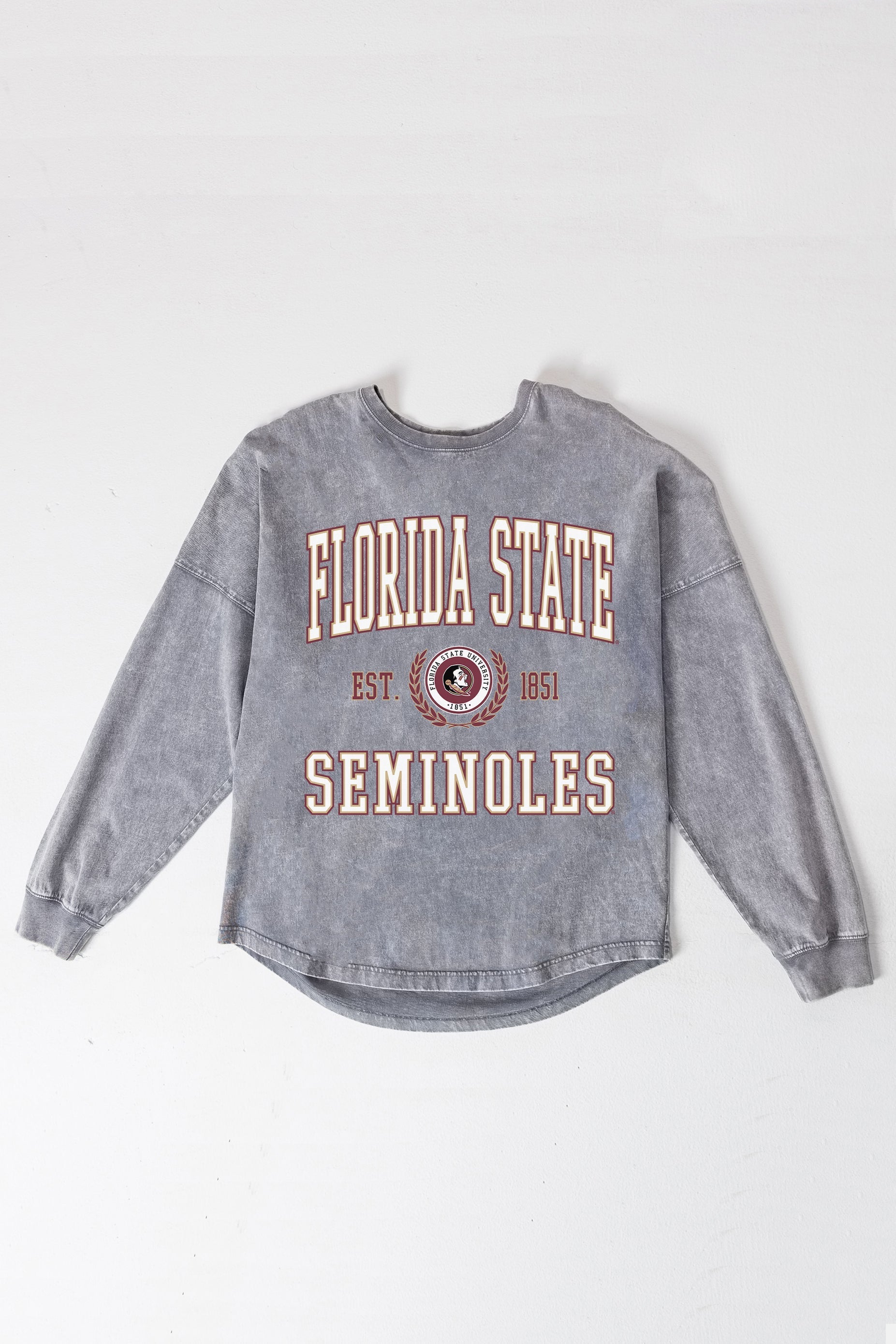 FLORIDA STATE SEMINOLES FINAL SCORE FADED WASH PULLOVER
