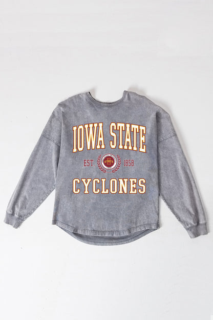 IOWA STATE CYCLONES FINAL SCORE FADED WASH PULLOVER