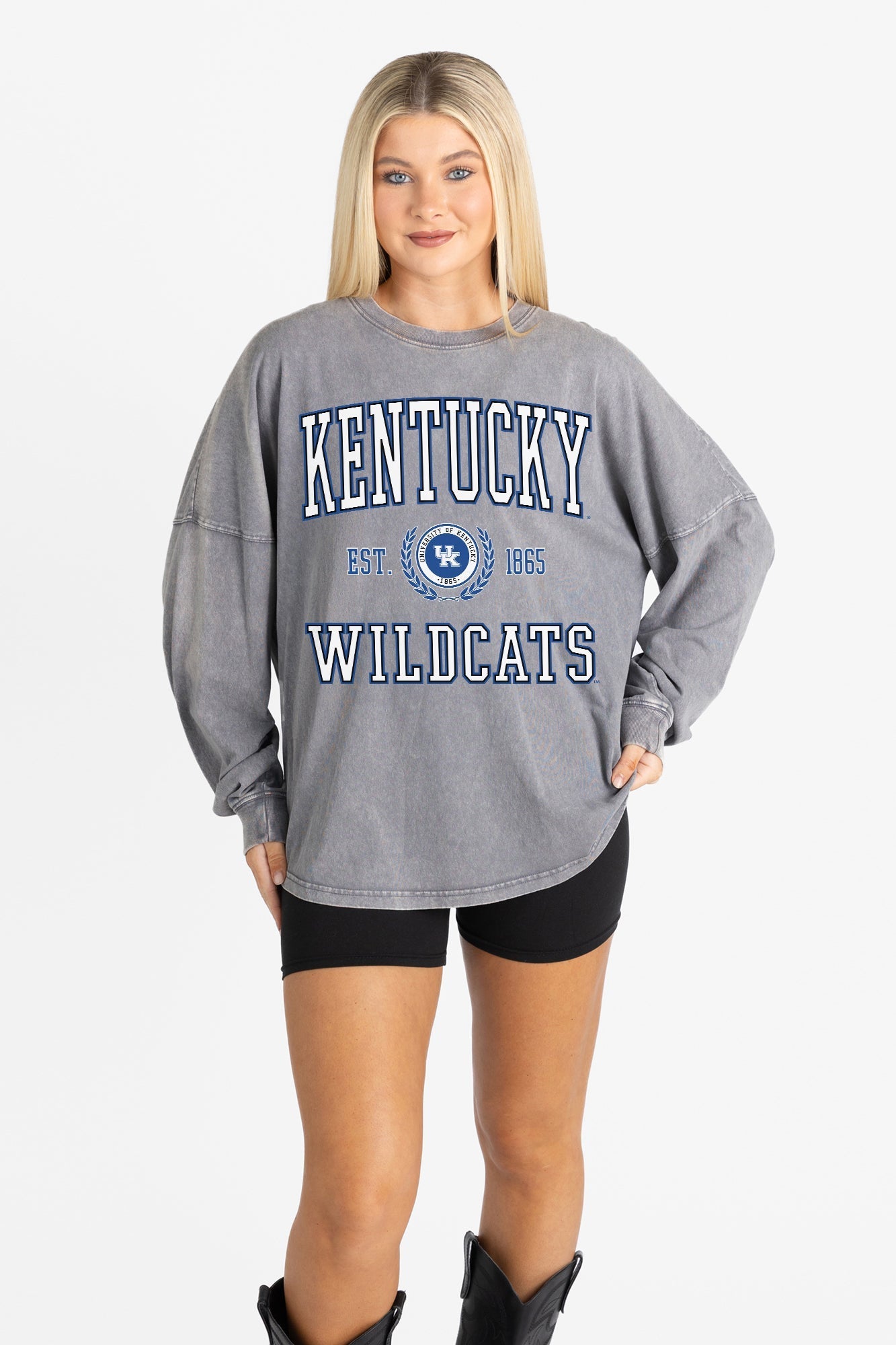 KENTUCKY WILDCATS FINAL SCORE FADED WASH PULLOVER
