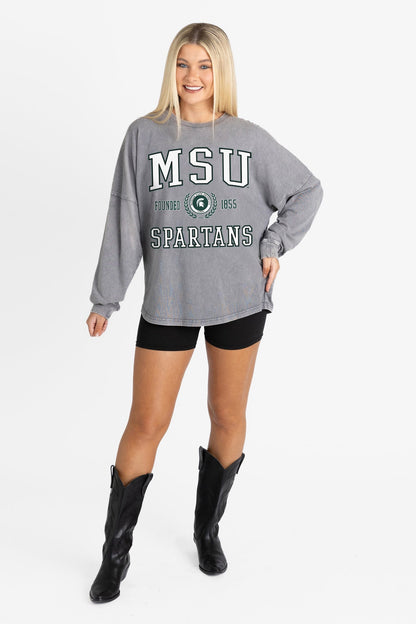 MICHIGAN STATE SPARTANS FINAL SCORE FADED WASH PULLOVER