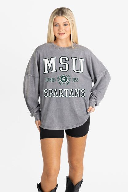 MICHIGAN STATE SPARTANS FINAL SCORE FADED WASH PULLOVER