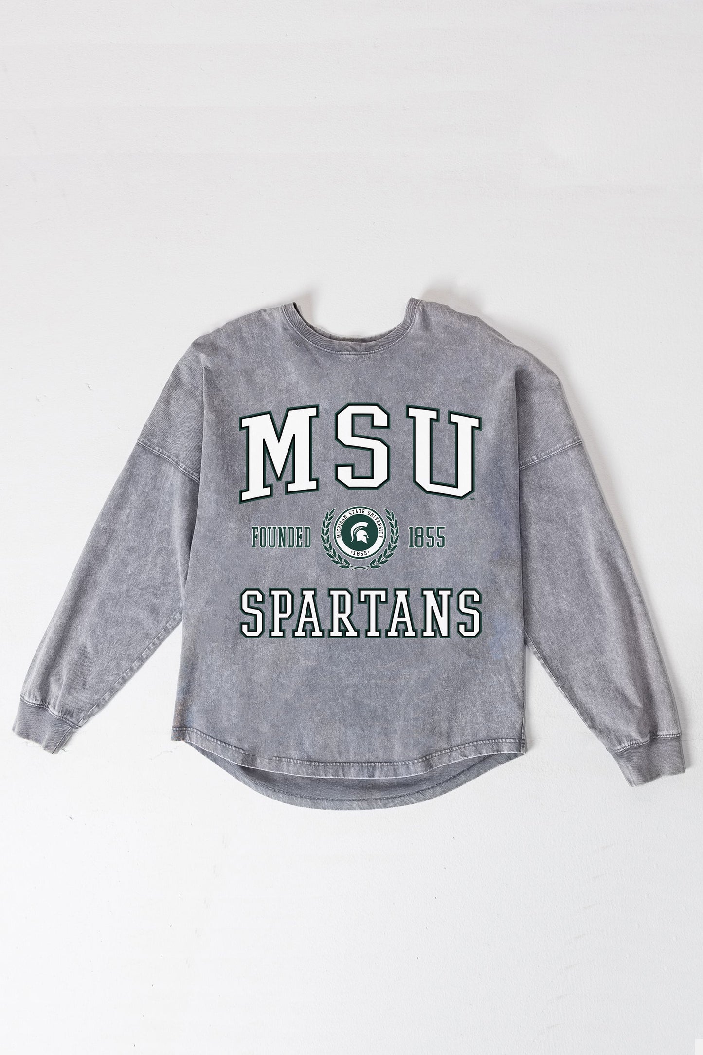MICHIGAN STATE SPARTANS FINAL SCORE FADED WASH PULLOVER