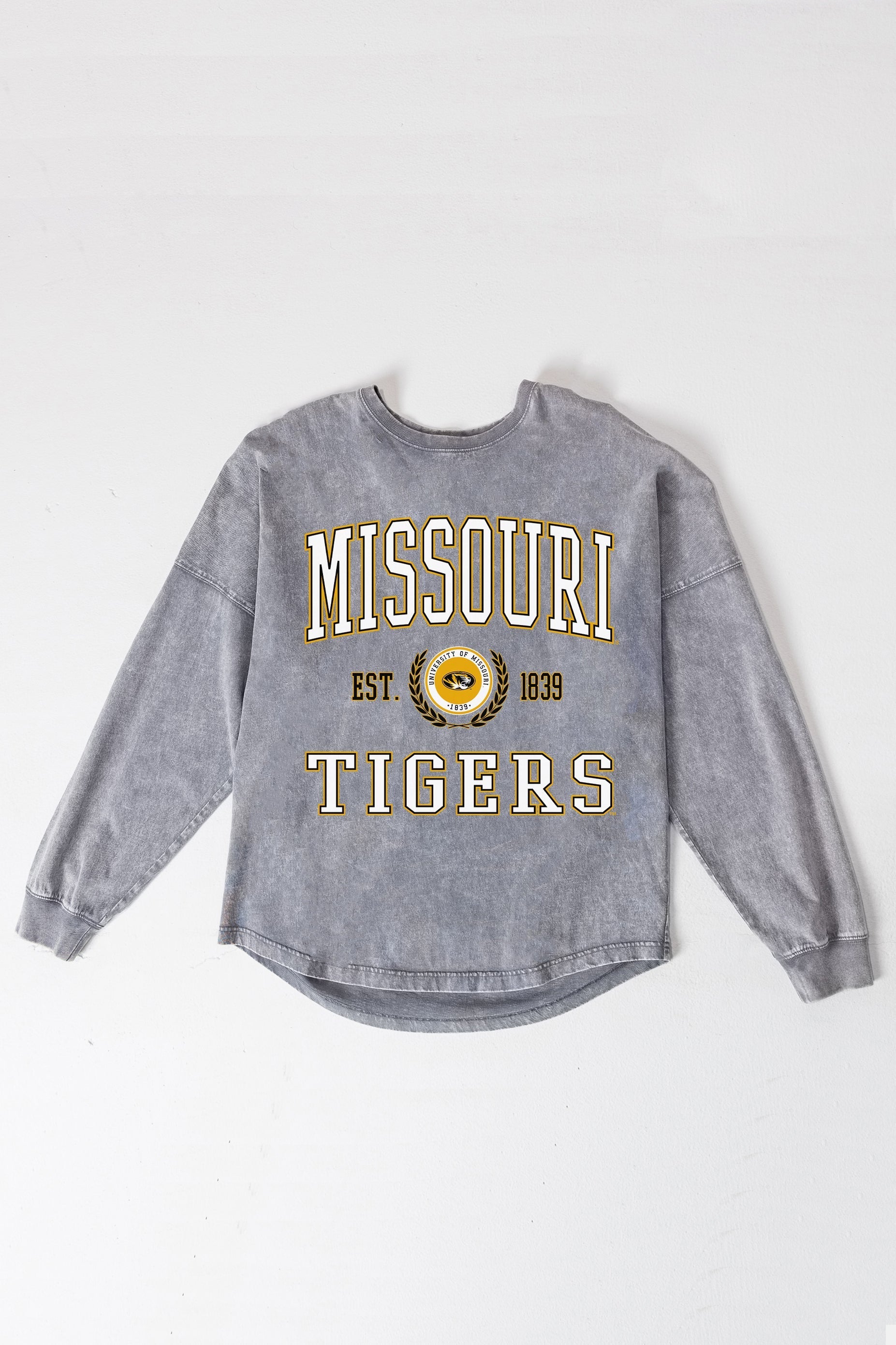 MISSOURI TIGERS FINAL SCORE FADED WASH PULLOVER