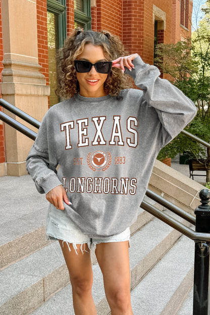 TEXAS LONGHORNS FINAL SCORE FADED WASH PULLOVER