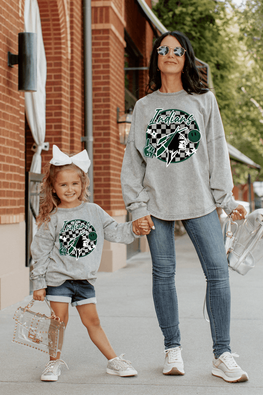 CATOOSA INDIANS YOUTH FADED WASH PULLOVER - The Club