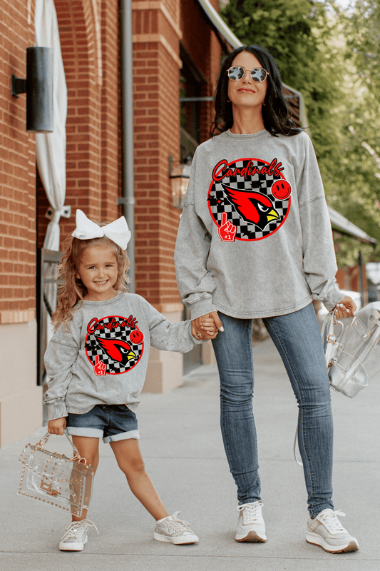 COLLINSVILLE CARDINALS FADED WASH PULLOVER - The Club