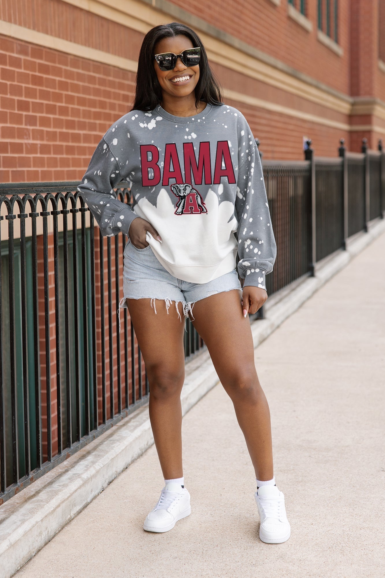 ALABAMA CRIMSON TIDE CASUAL FAN LONG-SLEEVE FRENCH TERRY PULLOVER