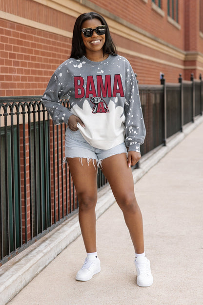 ALABAMA CRIMSON TIDE CASUAL FAN LONG-SLEEVE FRENCH TERRY PULLOVER