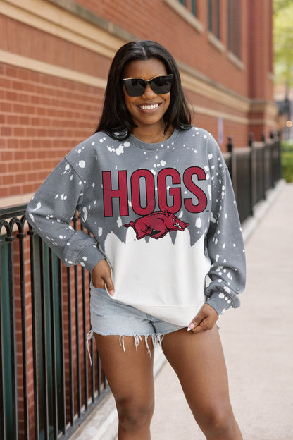 ARKANSAS RAZORBACKS CASUAL FAN LONG-SLEEVE FRENCH TERRY PULLOVER